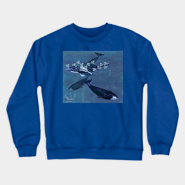 whales Crewneck Sweatshirt by mjartscom